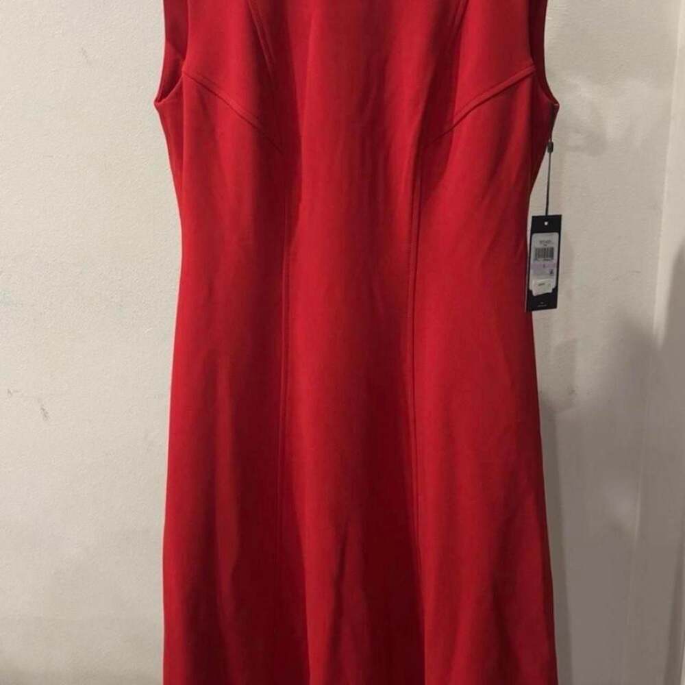 Tommy Hilfiger Red Sleeveless A-Line Dress